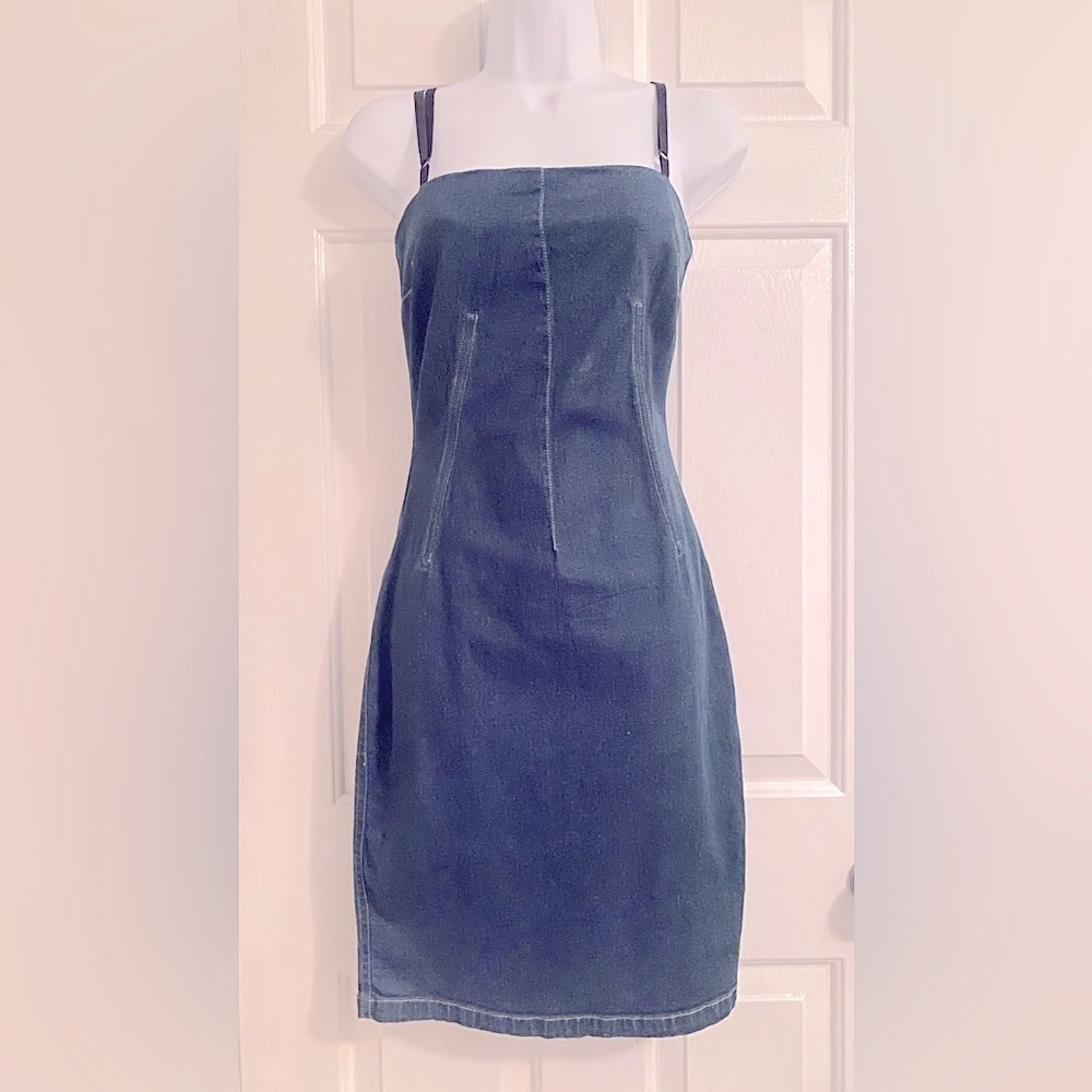 MODA INTERNATIONAL DENIM CORSET STRETCH DRESS